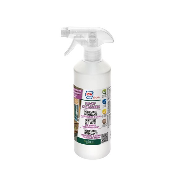 FAST CLEANER - Detergent Neutru Igienizant pentru Ferestre si Usi din Lemn (500ml)