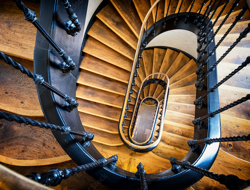 Screenshot 2024-02-07 at 15-13-29 old spiral staircase Stock Photo