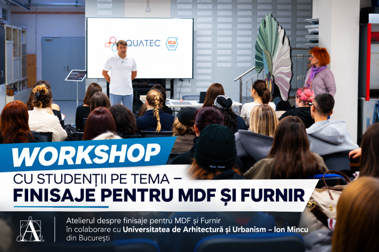 Workshop cu studenții pe tema – Finisaje pentru MDF și Furnir